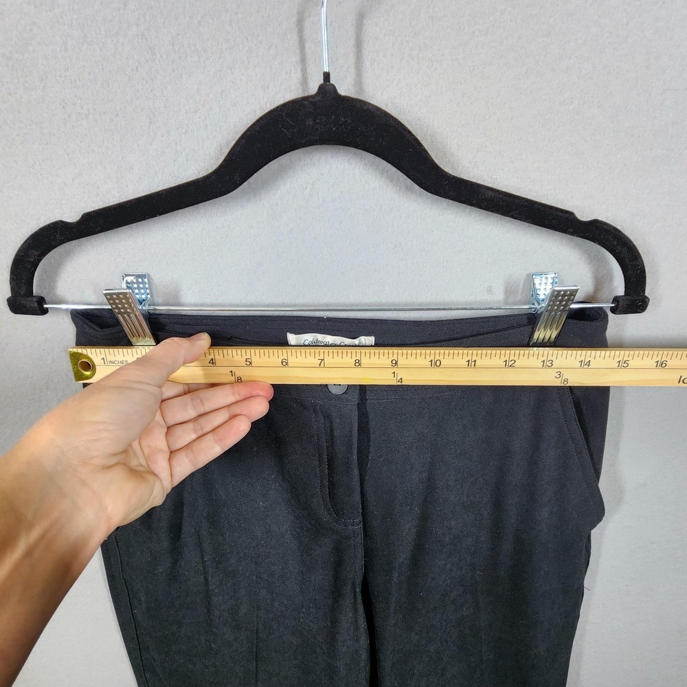Coldwater Creek Pants‎ Womens Size 4P Black Straight Leg Mid Rise Dress Career - Picture 3 of 8